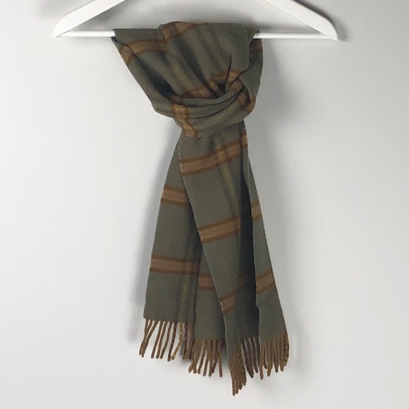 Vintage Burberry scarf plaid pattern lambswool